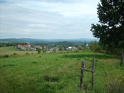 Pohled na Dolní Dvořiště od západu