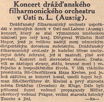 Pražské protektorátní Národní listy ho nazývají "velikou nadějí mezi německým dirigentským dorostem sudetským"