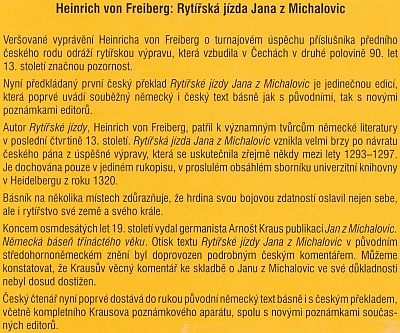 Obálka (2005) českého překladu jeho díla v pražském nakladatelství Elka Press