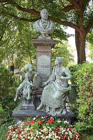 Otec Eduard a hrob rodičů na vídeňském Ústředním hřbitově