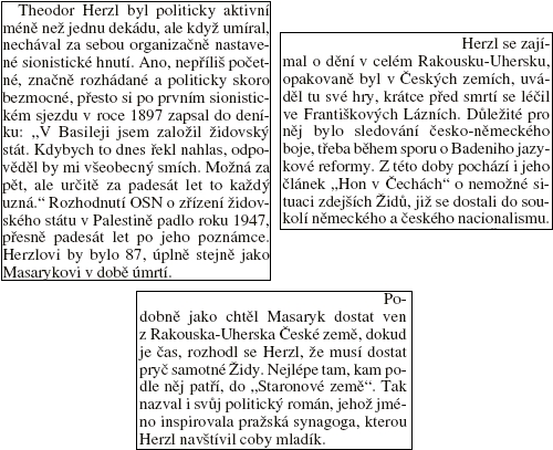 Tři odstavce z článku Jana Fingerlanda, připomínajícího kromě srovnání s TGM i Herzlův vztah k českým zemím