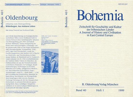 Inzerát (1999) na její knihu vzpomínek na obálce časopisu "pro dějiny a kulturu českých zemí",
vydávaného nakladatelstvím Oldenbourg (stejně jako inzerovaný titul)