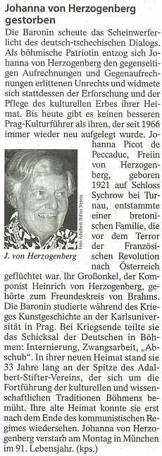 Nekrolog ve Frankfurter Allgemeine Zeitung