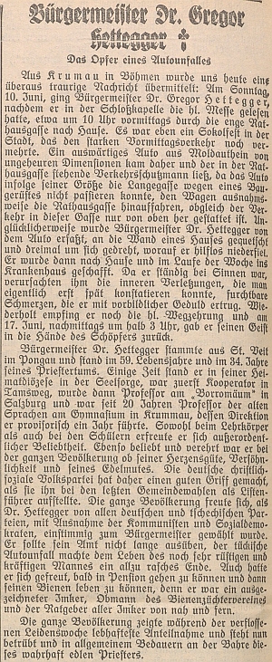 ... a v rakouském listu "Salzburger Chronik für Stadt und Land"