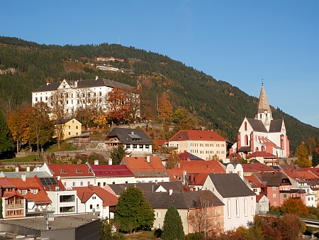 Štýrské Murau, kde ve schwarzenberských službách také působil