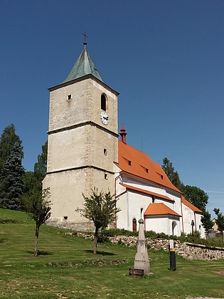 Kostel sv. Markéty a fara v Horní Plané