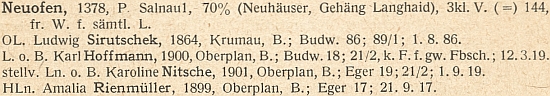 Tady ho seznam německého učitelstva zachycuje za jeho působení v Nové Peci