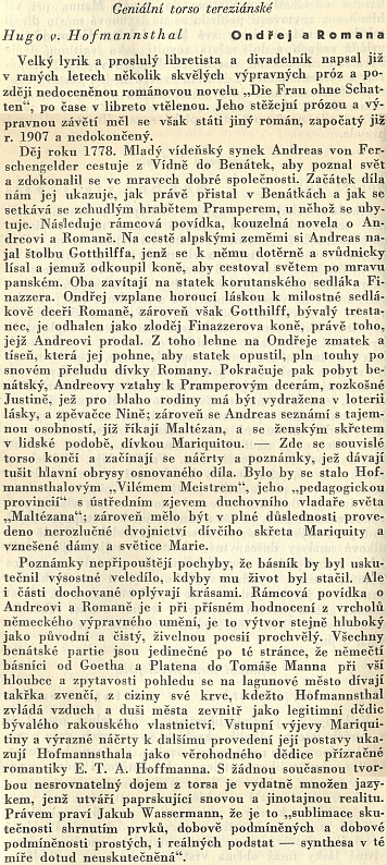 O jeho posledním nedokončeném díle se takto rozepsal Pavel Eisner do sborníku Co číst z literatur germánských (1935)