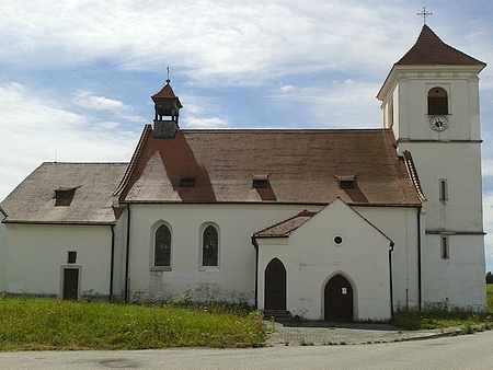 Kostel sv. Martina v Polné, kde byl Wenzl Eßl pokřtěn