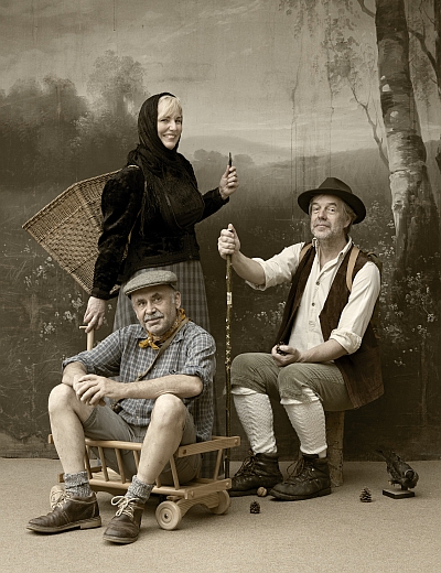 Zdena Mrázková, Jindřich Špinar a Petr Hudičák "u Seidelů" v roce 2023