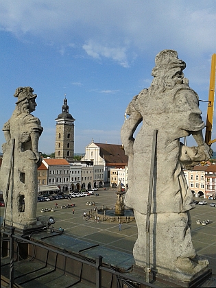 Pohled ze střechy českobudějovické radnice