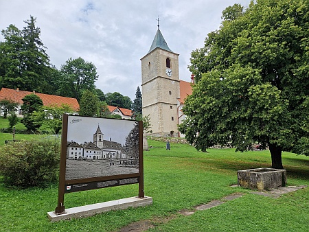 Temná věž hornoplánského kostela