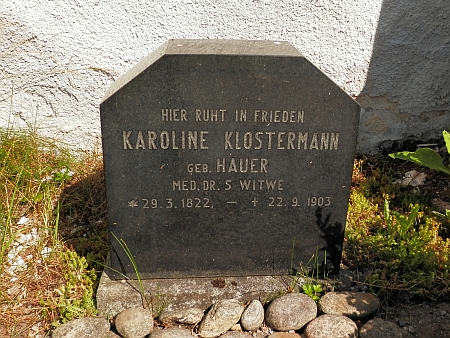 Hroby Klostermannových na hřbitově v Rejštejně