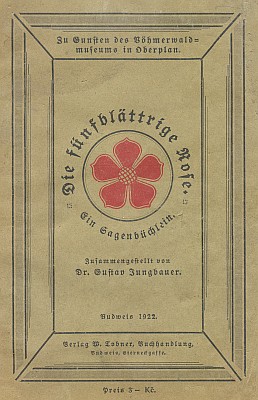 Obálka (1922) knihy vydané v Českých Budějovicích nakladatelstvím W. Tobner