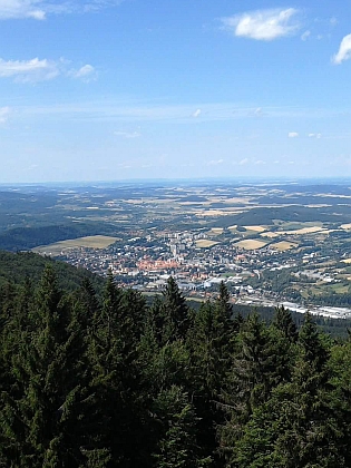 Prachatice z Libína a z cesty na Nebahovy