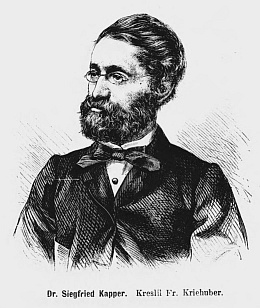 Na kresbě Friedricha Kriehubera (1834-1871)