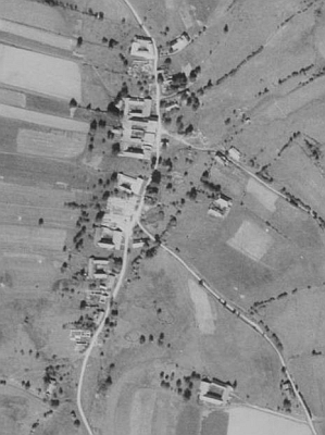 Lužnice u Pohorské Vsi na leteckých snímcích z let 1952 a 2010
