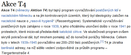 O akci T4 na Wikipedii...