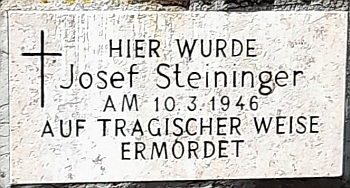 Pomník Josefa Steiningera u Hörleinsödt