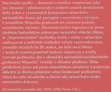 Obálka (2013) knihy Jitky Balcarové z nakladatelství Karolinum o spolcích, majících utvářet "sudetoněmeckou identitu"