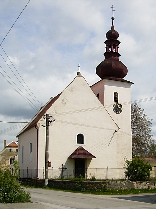 Kostel sv. Martina ve Střížově, kde byl pokřtěn