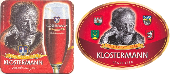 Jubilejní (2008) pivo jménem Klostermann pochází ze Strakonic a úspěšně se již několik let prodává i vyváží