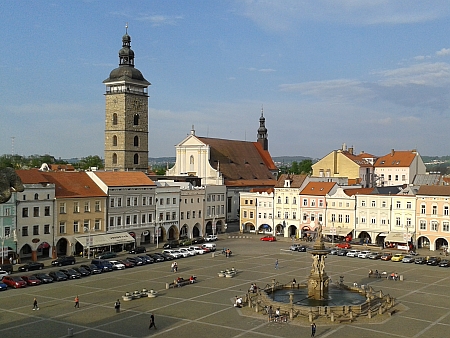 Pohled ze střechy českobudějovické radnice
