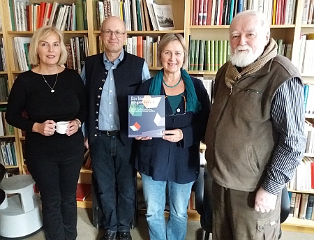 V Sudetoněmeckém institutu v Mnichově v listopadu 2023 se Zdenou Mrázkovou, Raimundem Paleczekem a Janem Marešem