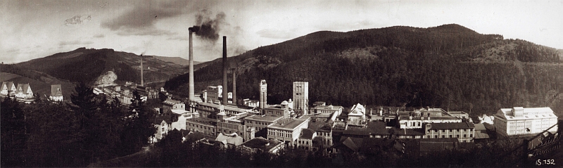 Panoramatické záběry papírny Pečkovský mlýn pořídil v roce 1927 Josef Seidel