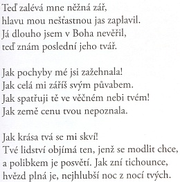 Český překlad jiné z jeho básní, věnovaných Sidonii Nádherné