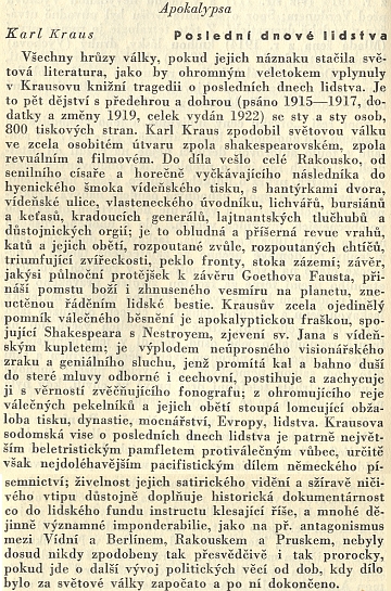 O jeho vrcholném díle se takto rozepsal Pavel Eisner ve sborníku Co číst z literatur germánských (1935)