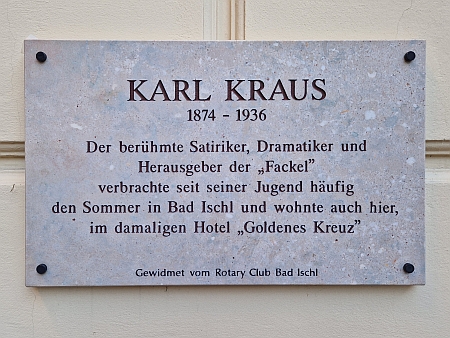 Pamětní deska v Bad Ischl
