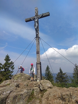 Na vrcholu Roklanu v roce 2019