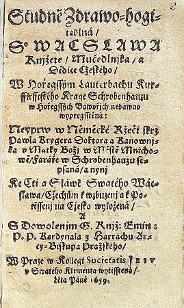 ... a titulní list českého překladu z roku 1659 z Vědecké knihovny v Olomouci