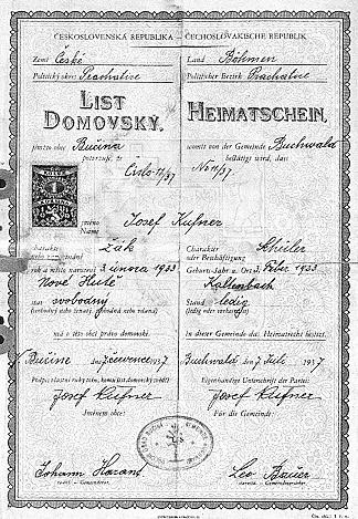 Domovský list