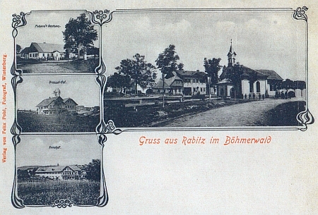 "Složená" pohlednice z Hrabic