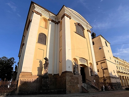 Olomoucký kostel sv. Michala, kde byl pokřtěn