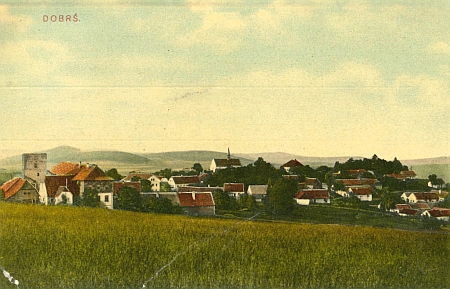 Dobrš na pohlednici z roku 1906