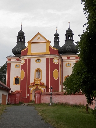 Poutní kostel Narození Panny Marie ve Strašíně, kde měl svatbu
