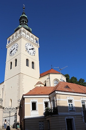 Kostel sv. Václava v Mikulově, kde byl proboštem v letech 1886-1909