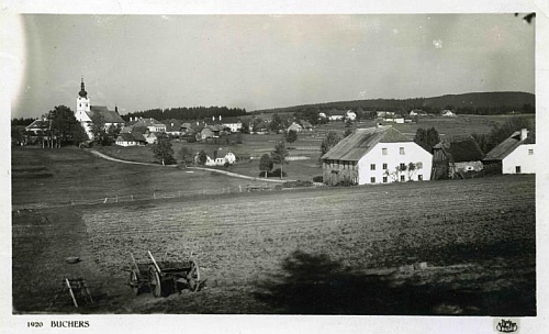 Pohoří na Šumavě na pohlednici Josefa Wolfa