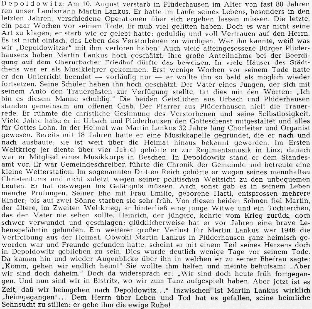 Nekrolog v krajanském časopisu