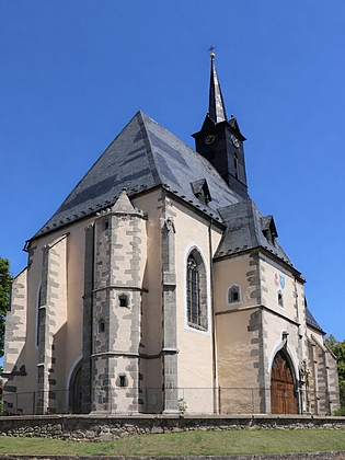 Kostel sv. Jiljí v Dolním Dvořišti, rodný dům již v původní podobě nestojí