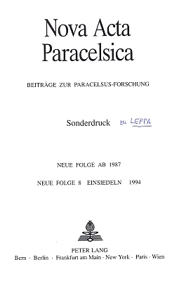 Titulní list a text separátu s rozborem Leppovy básně "Die Heimkehr des Paracelsus" z roku 1950, jehož autorkou je Dr. Margarete Sedlmeyerová