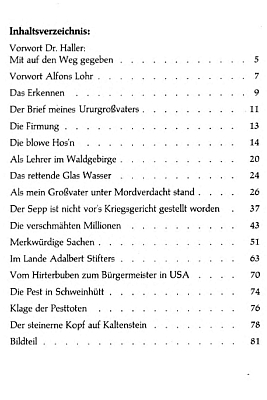 Obálka a obsah jeho knihy (Verlag Morsak, 1980)