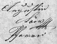 Jeho podpis v malšínské matrice