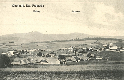 Zbytiny na pohlednici z roku 1910