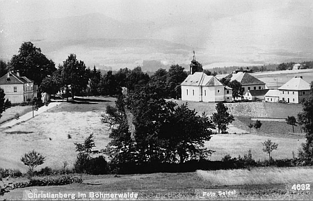 Křišťanov na pohlednici Josefa Seidela