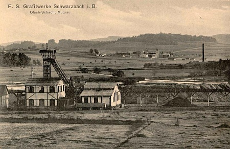 "Fürstliche Schwarzenberg’sche Grafitwerke Schwarzbach" na pohlednici Josefa Seidela
(viz i Franz Bayer a Ingrid Feilová)