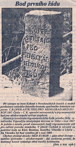 Článek v příloze Deníku Jihočeská pravda z 30. 10. 1992